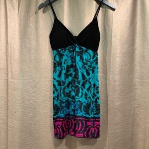 Bright Teal/Pink Summer Dress